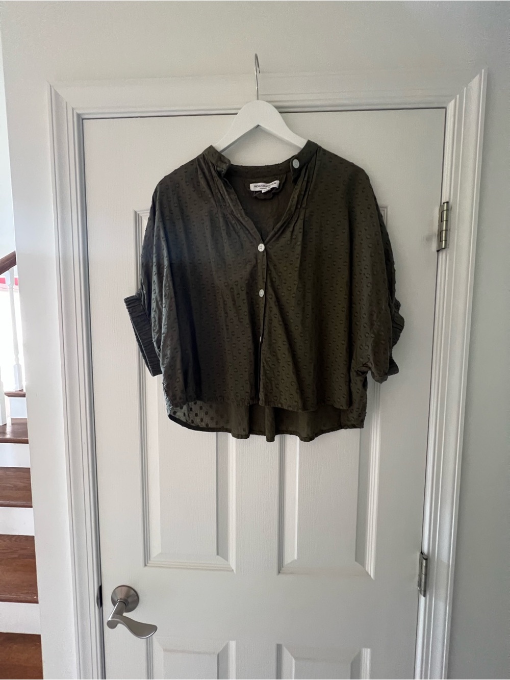 Emerson Fry Olive Green Textured Button-Down Shirt
